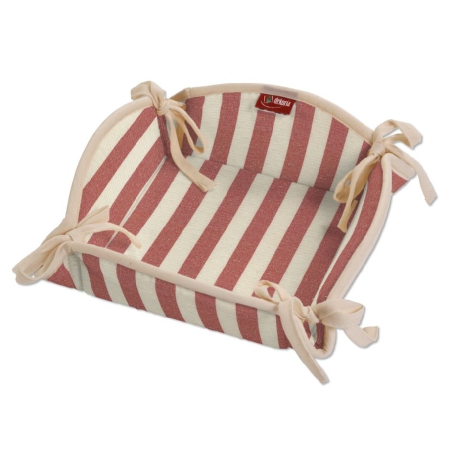 Koszyk, czerwono-białe pasy (1,5cm), 20 x 20 cm, Quadro