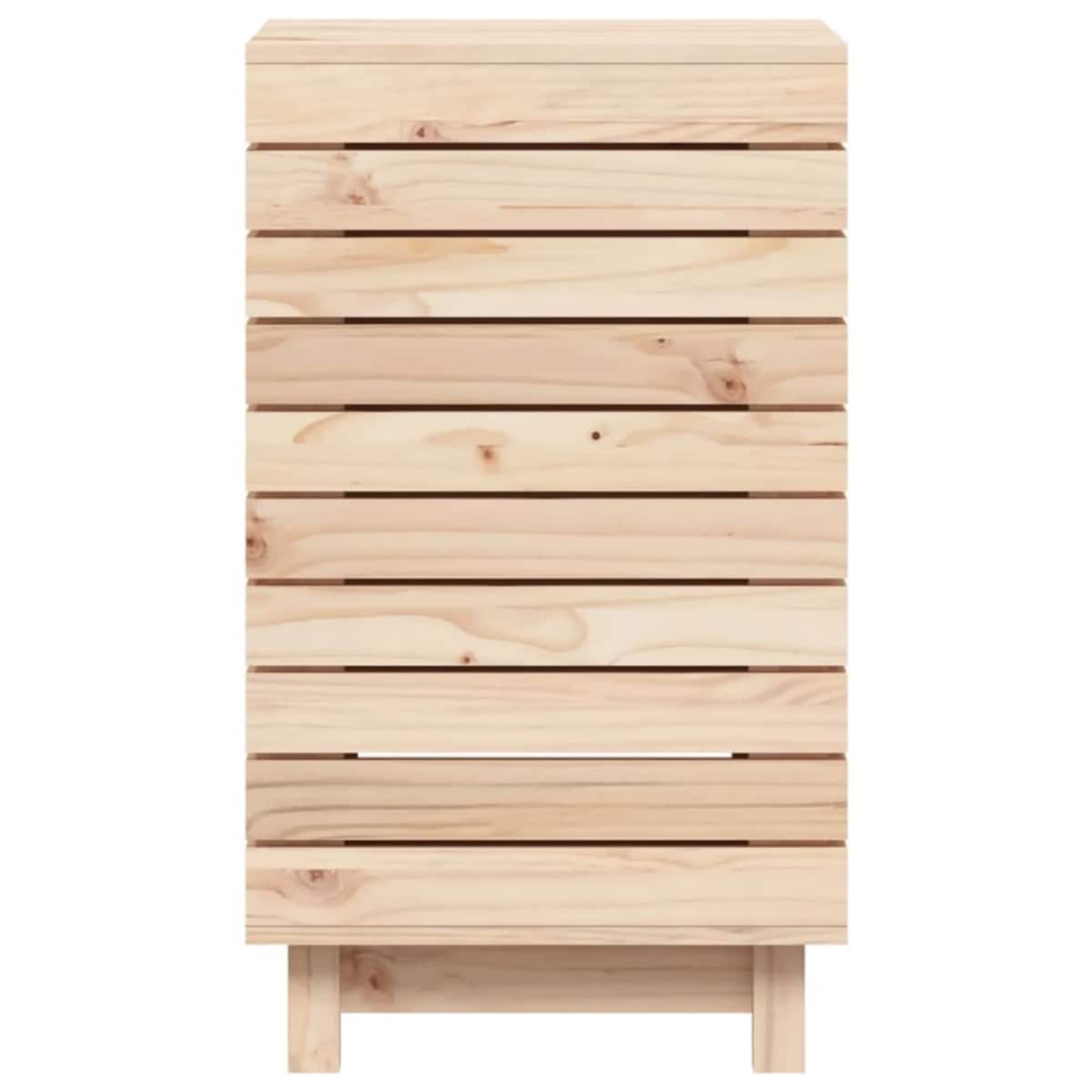 vidaXL Kosz na pranie, 44x44x76 cm, lite drewno sosnowe
