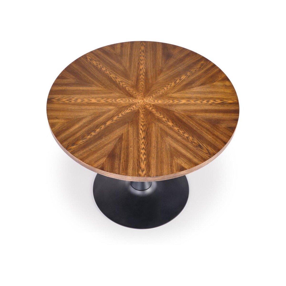 STÓŁ OKRĄGŁY Carmelia dla 4 osób 100 cm ORZECH | CZARNY