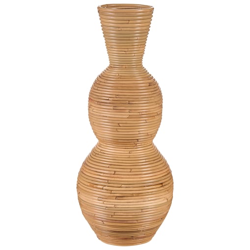 Wazon dekoracyjny SYMI Rattan 70 cm Naturalny