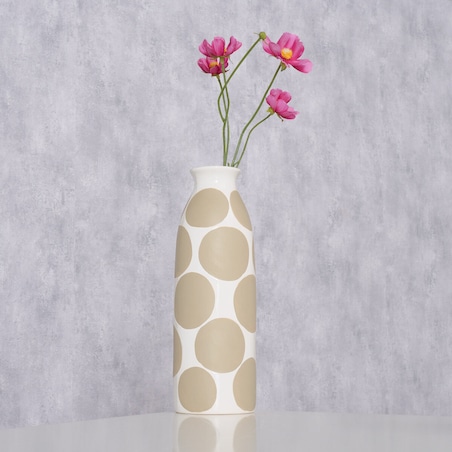 Wazon ceramiczny w graficzny wzór PUNTY, 28 cm