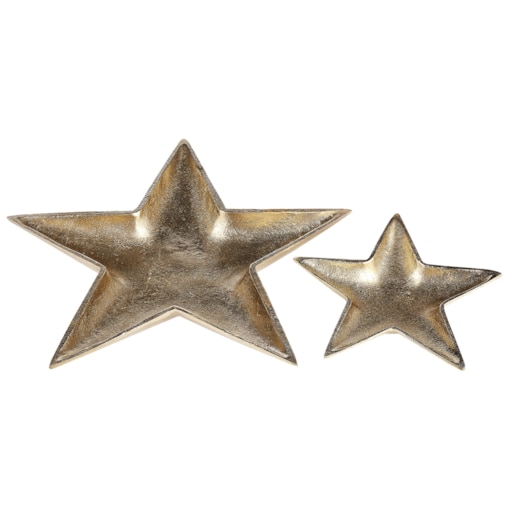 Zestaw 2 pater dekoracyjnych gwiazda złoty BANTEN