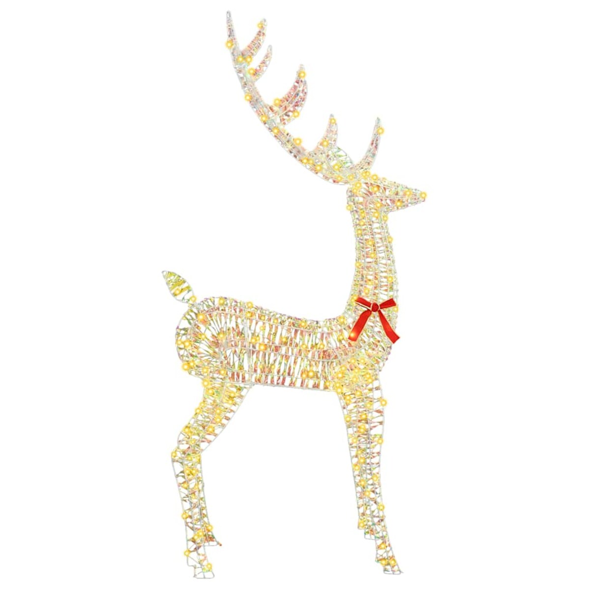vidaXL 3D Renifer z 250 diodami LED Ciepła biel 180 cm PET