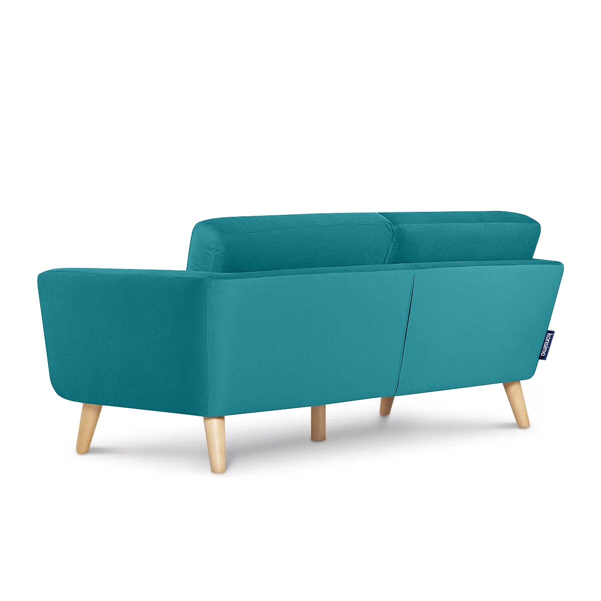 KONSIMO TAGIO Turkusowa skandynawska sofa 3-osobowa