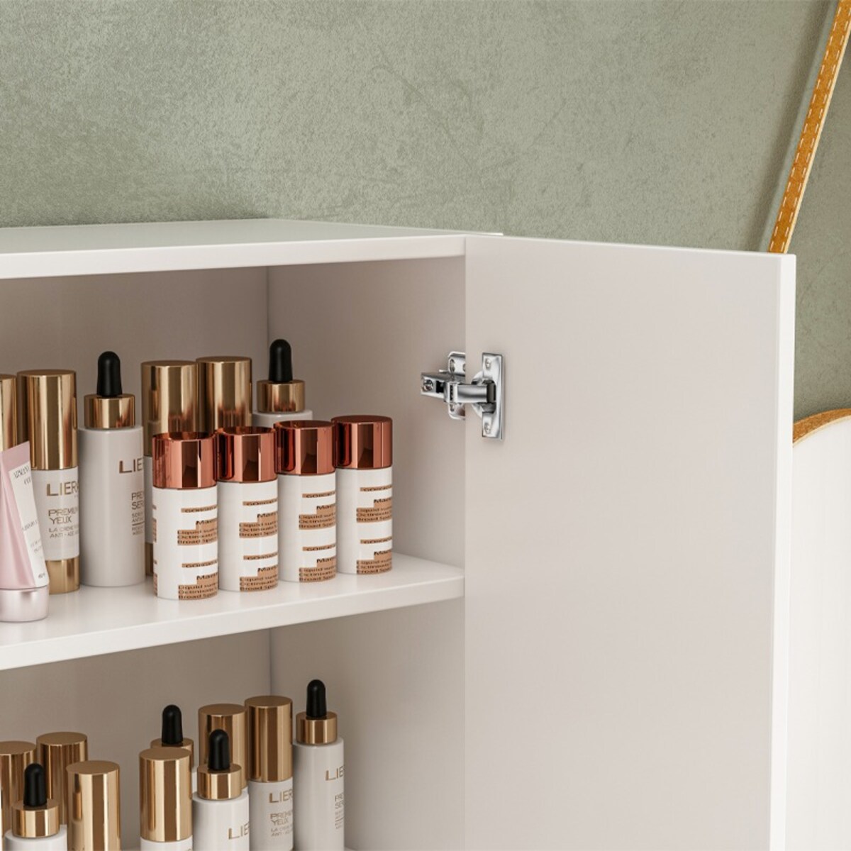 Szafka łazienkowa wisząca biała 2-drzwiowa nowoczesna ścienna 3 półki 80 cm