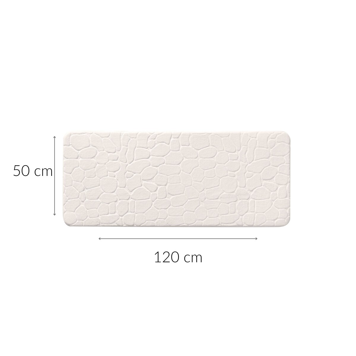 Podłużna mata łazienkowa z tłoczonym wzorem, 50 x 120 cm