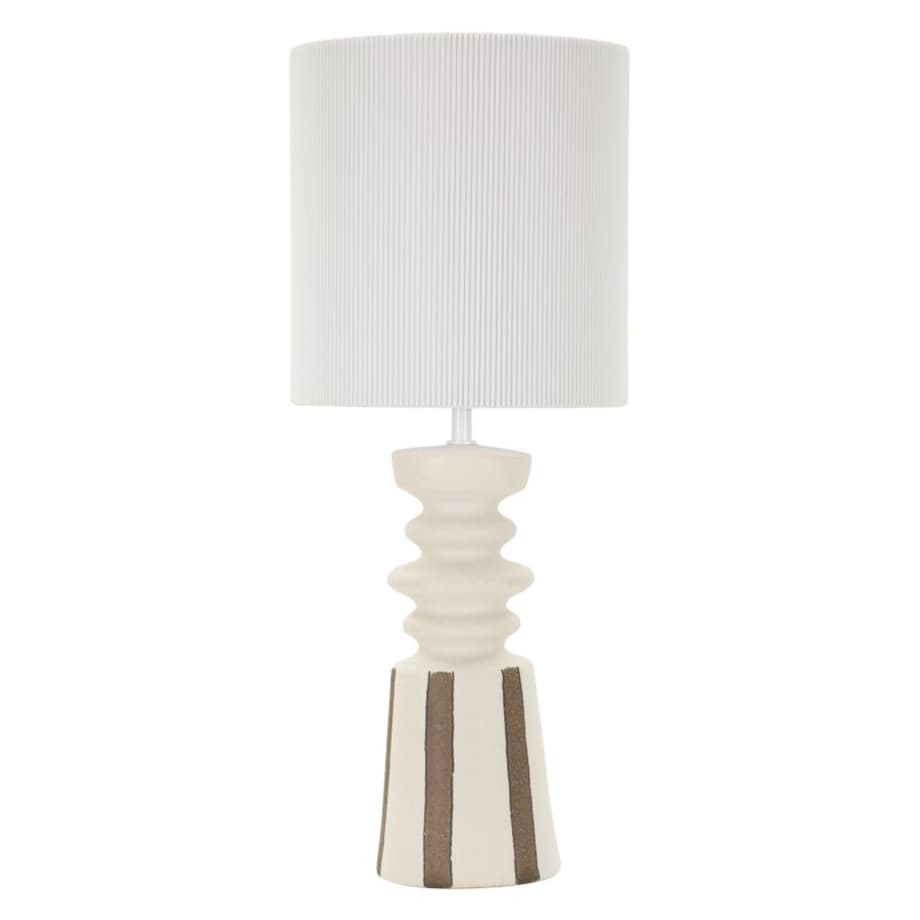 Lampa stołowa Tribal, kolor wielokolorowy, ceramika, żelazo i tkanina, 26,5 x 26,5 x 67 cm, 1 x E27, max. 40 W, styl nowoczesny, Mauro Ferretti