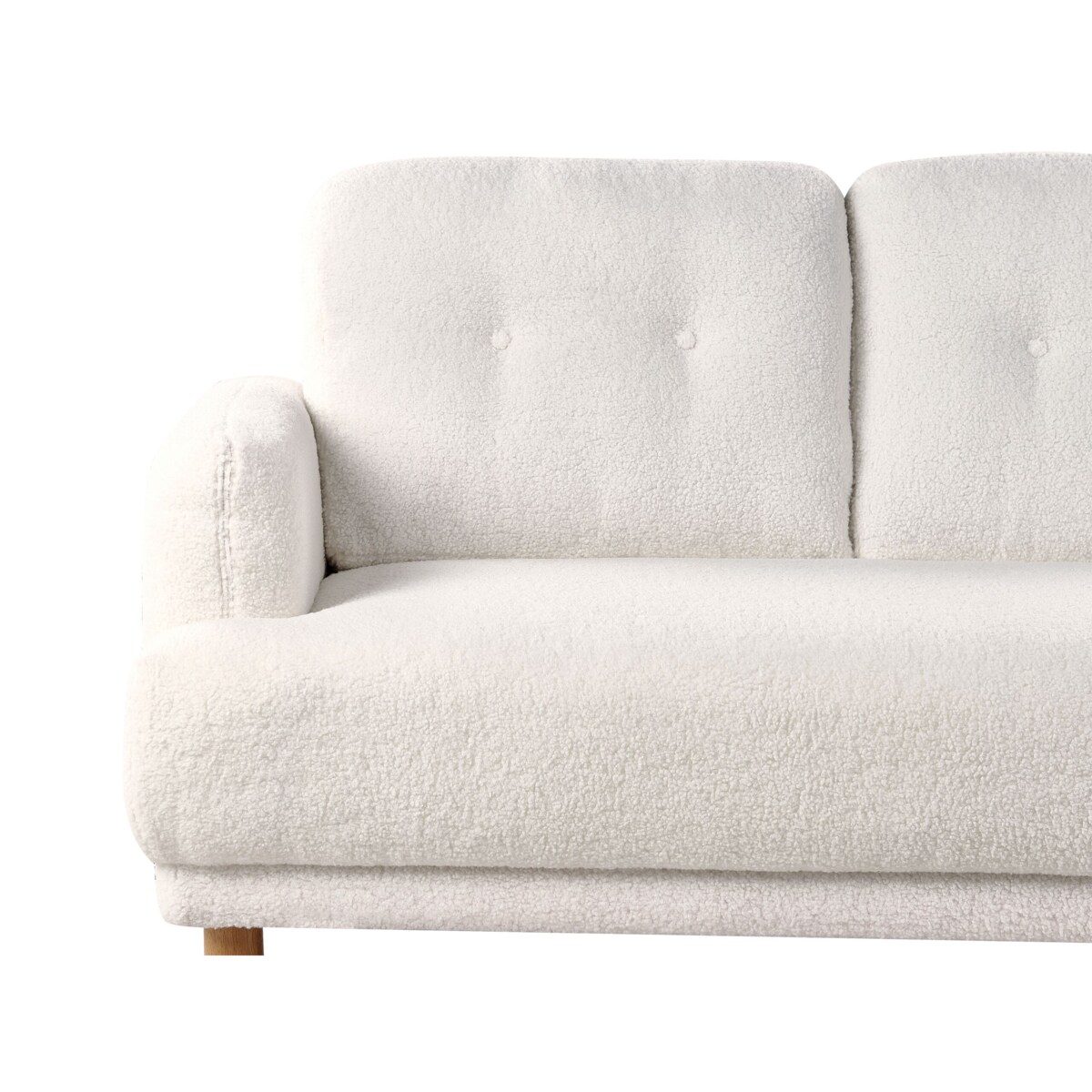 Sofa 2-osobowa boucle biała TUVE