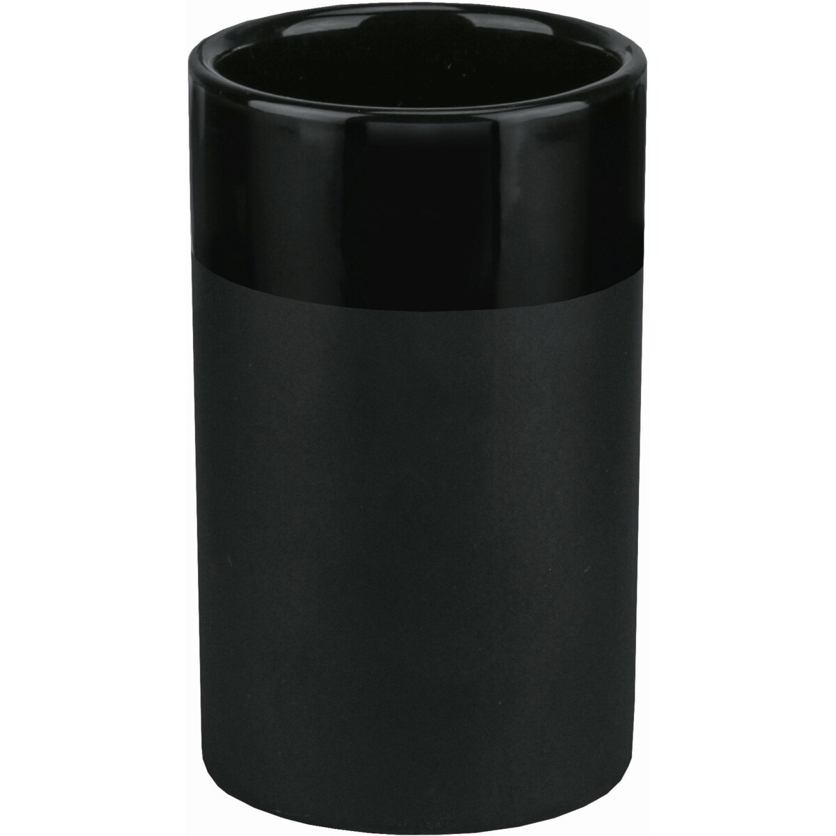 Kleine Wolke Deep Kubek łazienkowy ceramika czarny mat i połysk