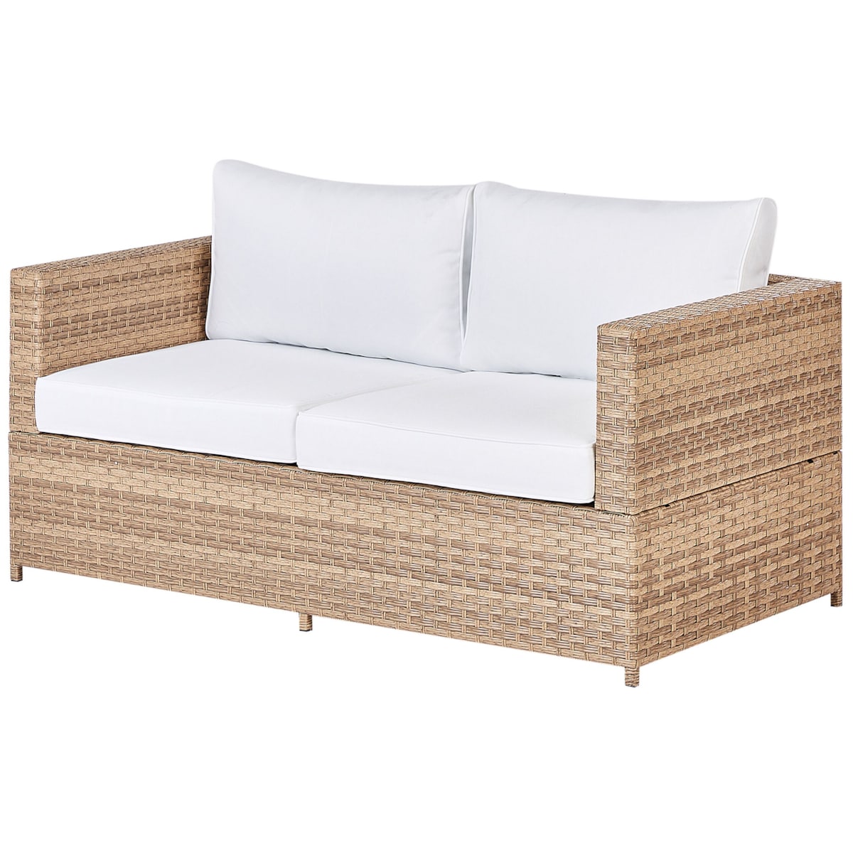 Narożnik ogrodowy ze stolikiem dla 4 osób AVOLA Lewostronny Technorattan Złamana biel