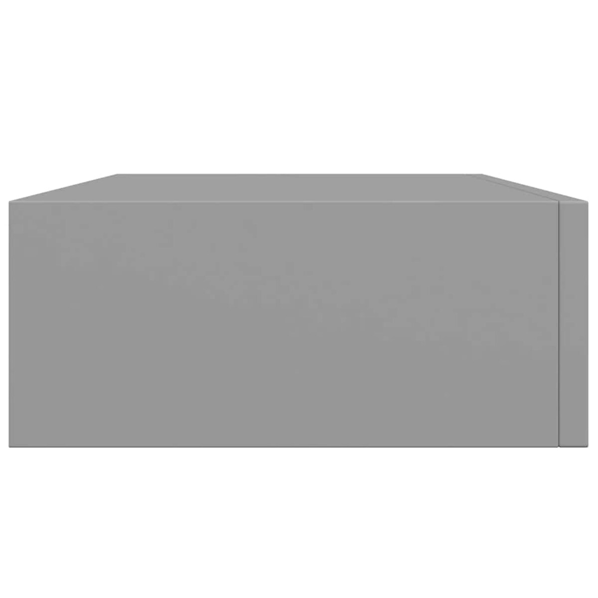 vidaXL Półka ścienna z szufladą, szara, 40 x 23,5 x 10 cm, MDF