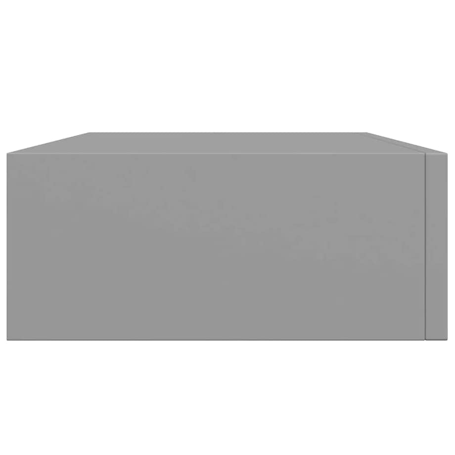 vidaXL Półka ścienna z szufladą, szara, 40 x 23,5 x 10 cm, MDF