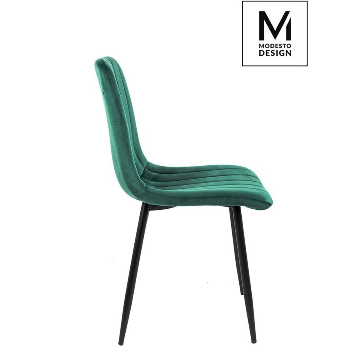 Krzesło tapicerowane Lara J-07.GREEN do salonu zielone, King Home