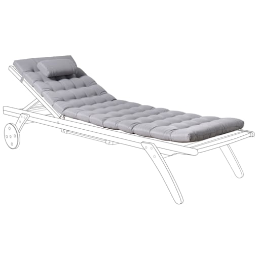 Poduszka na leżak ogrodowy CESANA PREMIUM Jasnoszary