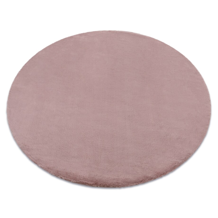 Dywan BUNNY koło róż IMITACJA FUTRA koło 100 cm