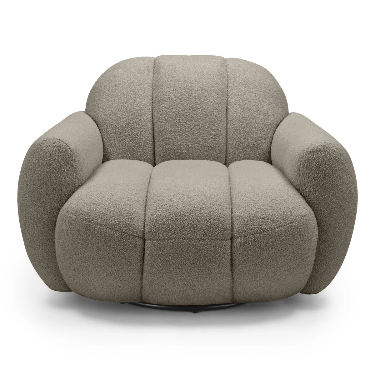 Fotel obrotowy 77x106x85 PALLASS bouclé brązowoszary