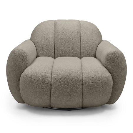 Fotel obrotowy 77x106x85 PALLASS bouclé brązowoszary