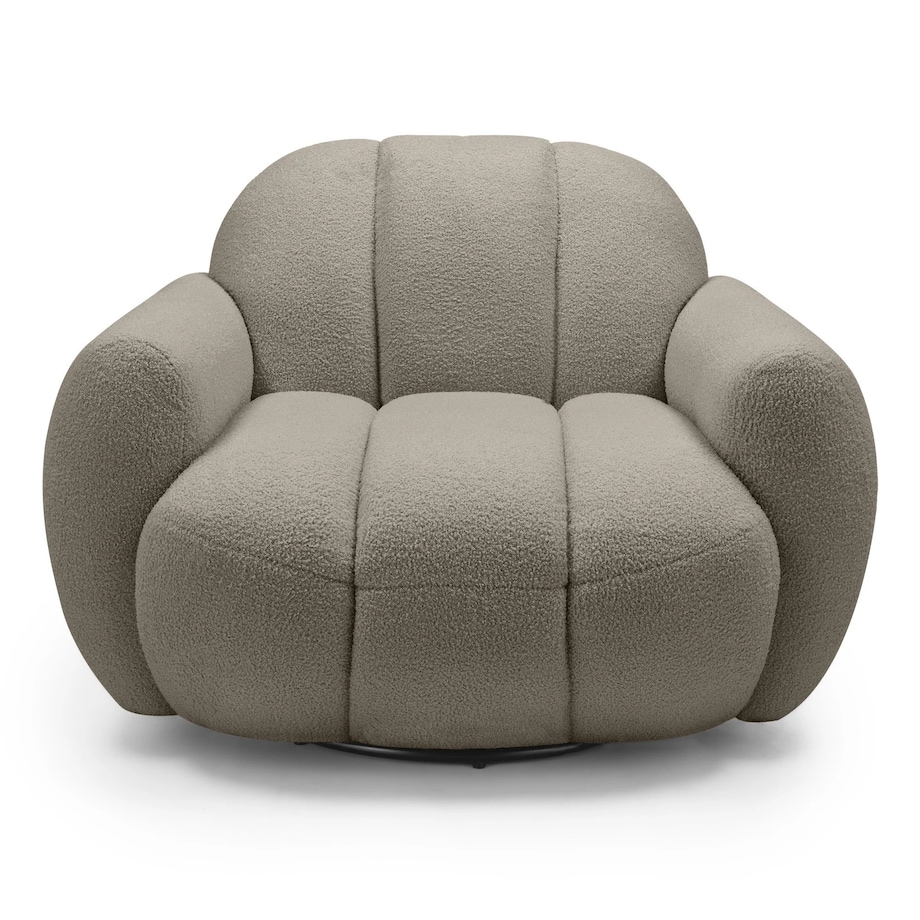 Fotel obrotowy 77x106x85 PALLASS bouclé brązowoszary