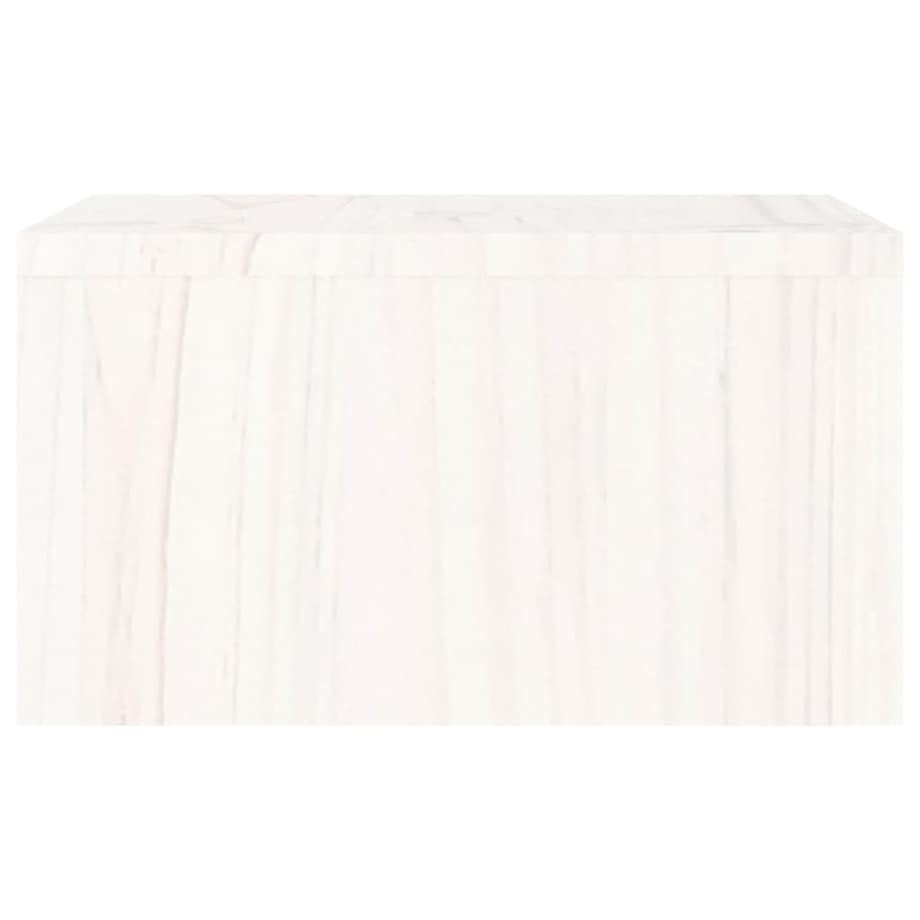 vidaXL Podstawka na monitor, biała, 50x27x15 cm, lite drewno sosnowe