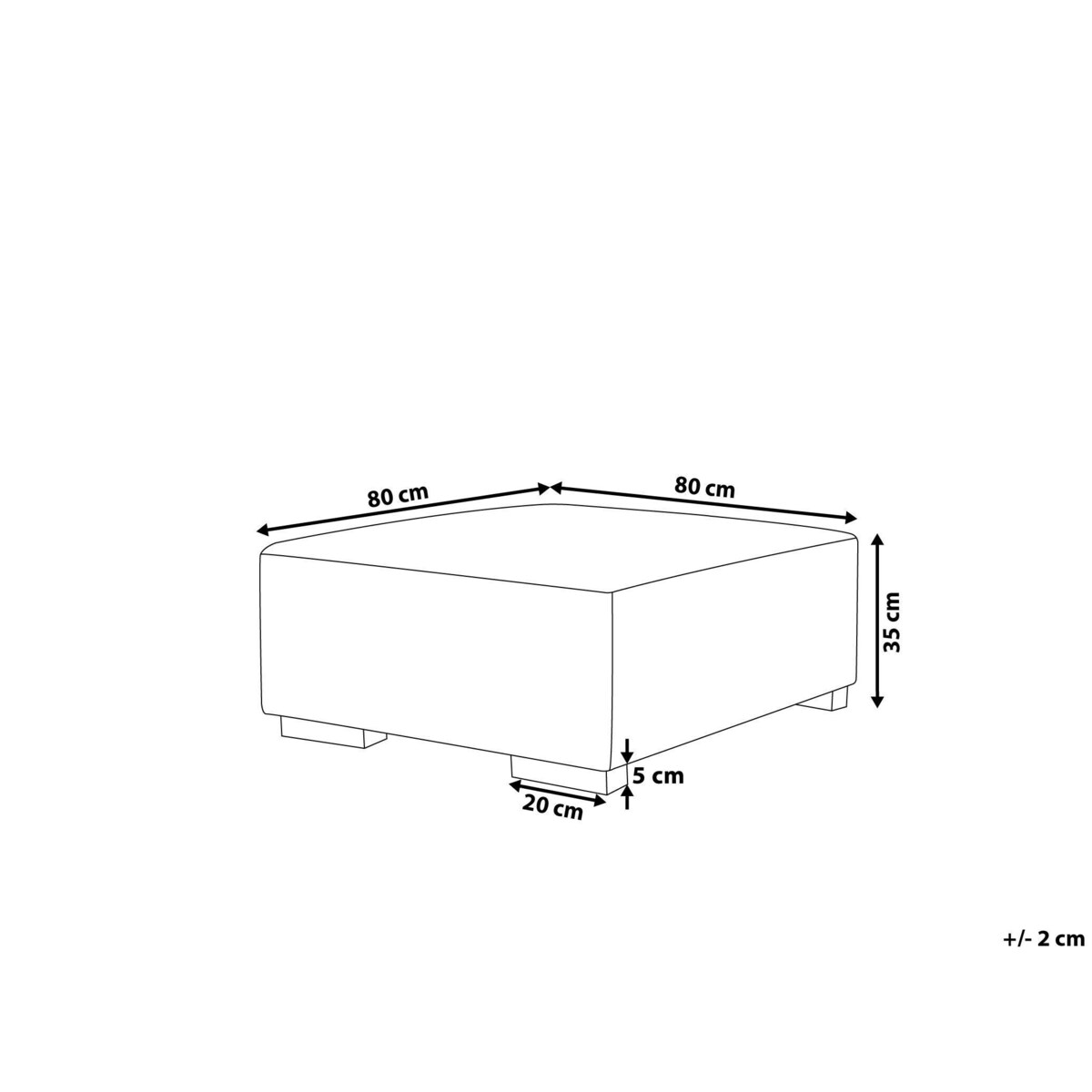 Otomana LUNGO Boucle Biały