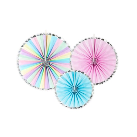 Rozety dekoracyjne Jednorożec, mix (1 op. / 3 szt.)