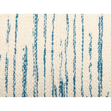 2 bawełniane poduszki dekoracyjne 45 x 45 cm beżowe z niebieskim RIVINA