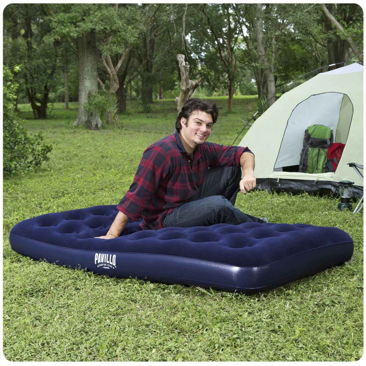 Materac dmuchany Bestway jednoosobowy 188x99x22 cm z pompką tłokową