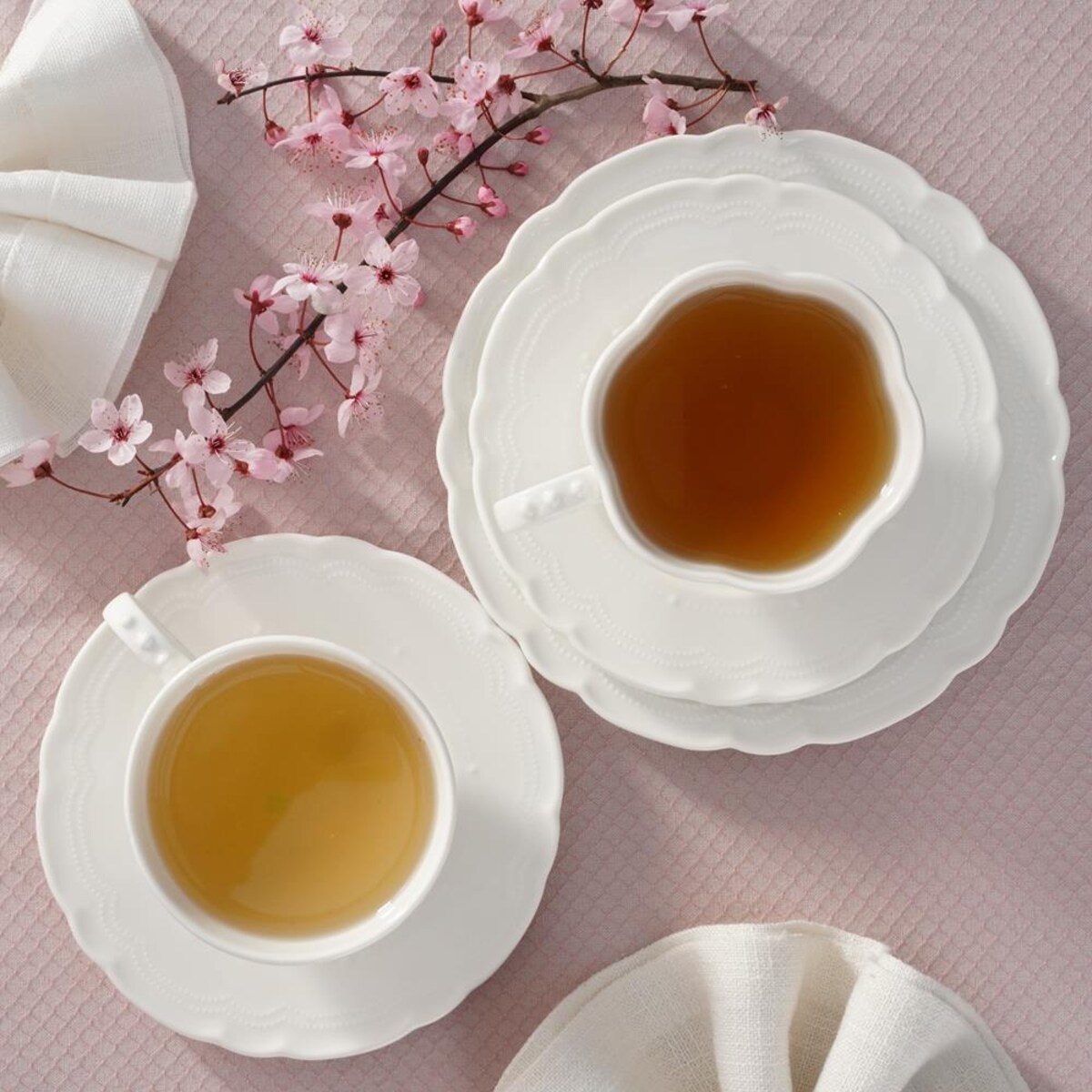 VILLA ITALIA Komplet filiżanek porcelanowych 180 ml 6 sztuk TIFFANY