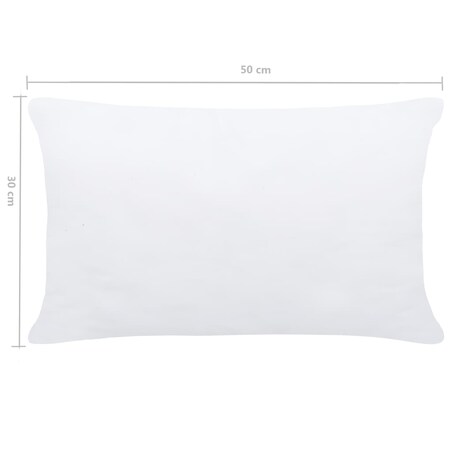 vidaXL Wkłady do poduszek, 2 szt., 50x30 cm, białe