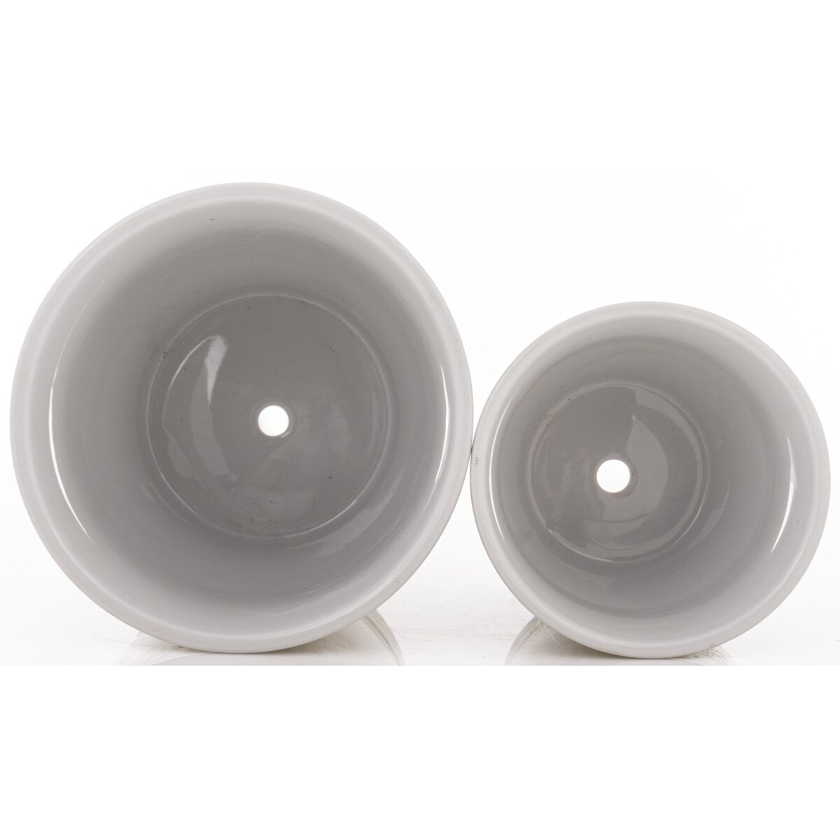 Osłonka porcelanowa 2 szt. 12x13,5x13,5 cm i 16x17,5x17,5 cm PORSELEN-3 z podstawką