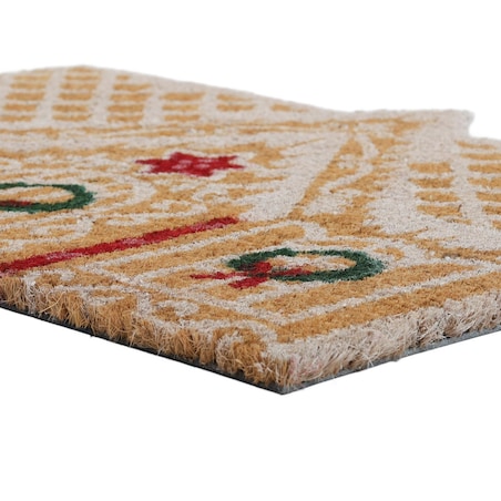 Wycieraczka wejściowa kokosowa Domek z Piernika 39x59x1,5 cm DOGRI