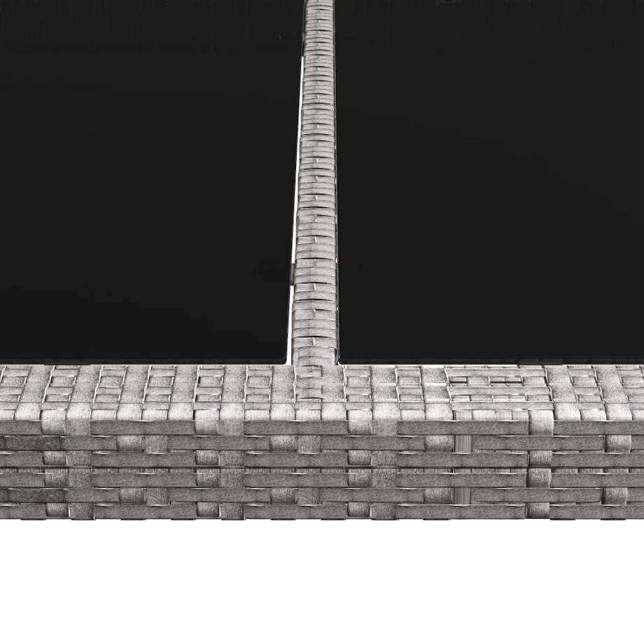 vidaXL Stół ogrodowy, szary, 200x150x74 cm, polirattan