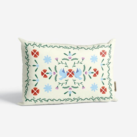 Poduszka świąteczna - Zimowy wieniec 40x60 cm