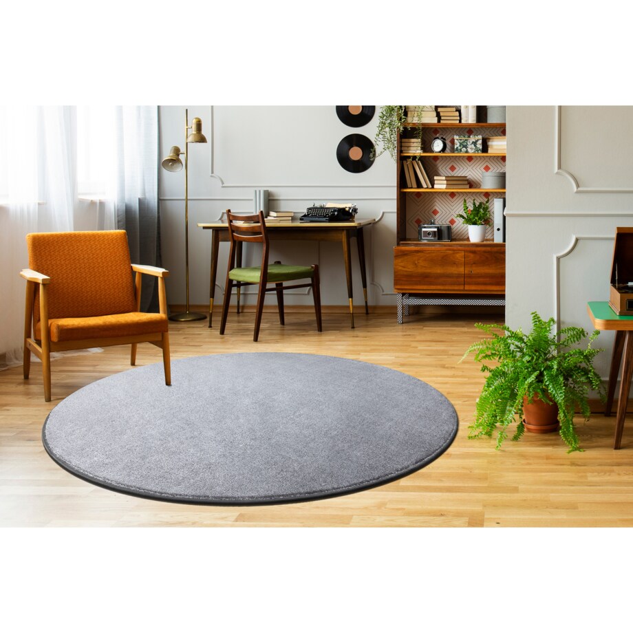Dywan koło SEDUCTION antracyt 99 miękka, koło 100 cm