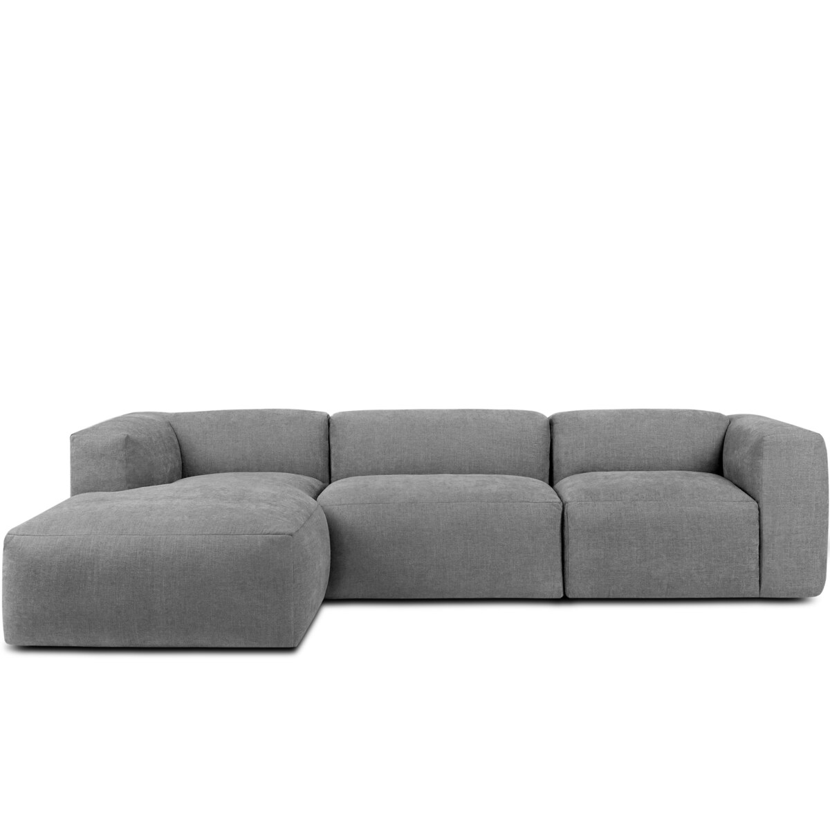 KONSIMO BUFFO Narożnik prawy z niezwykle miękkim i wygodnym siedziskiem, kolor jasny popielaty