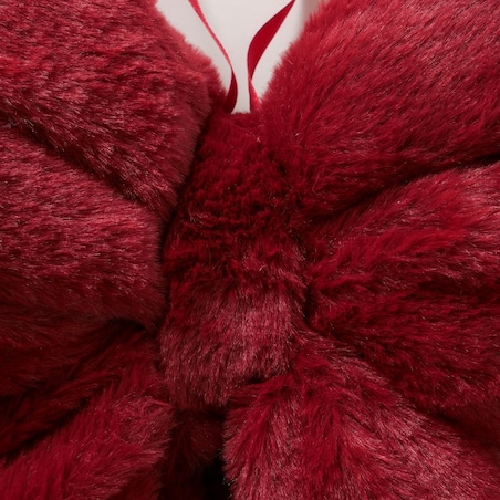 Kokarda futerkowa, Bowy, 40 cm, bordowa