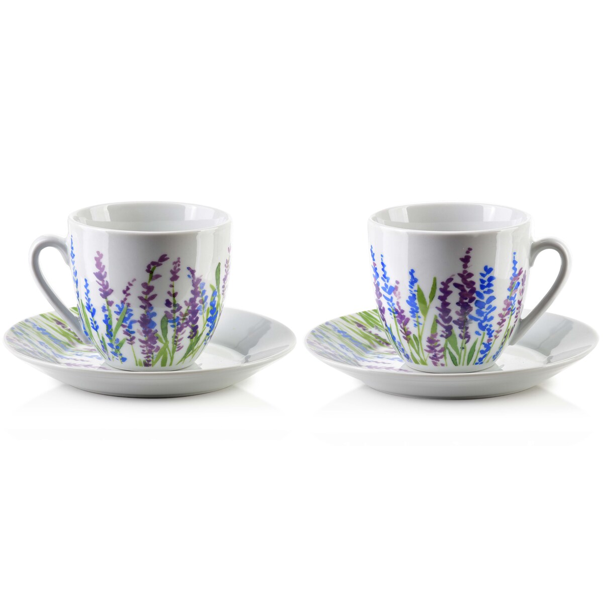 JOY Komplet 6 filiżanek ze spodkiem 250ml