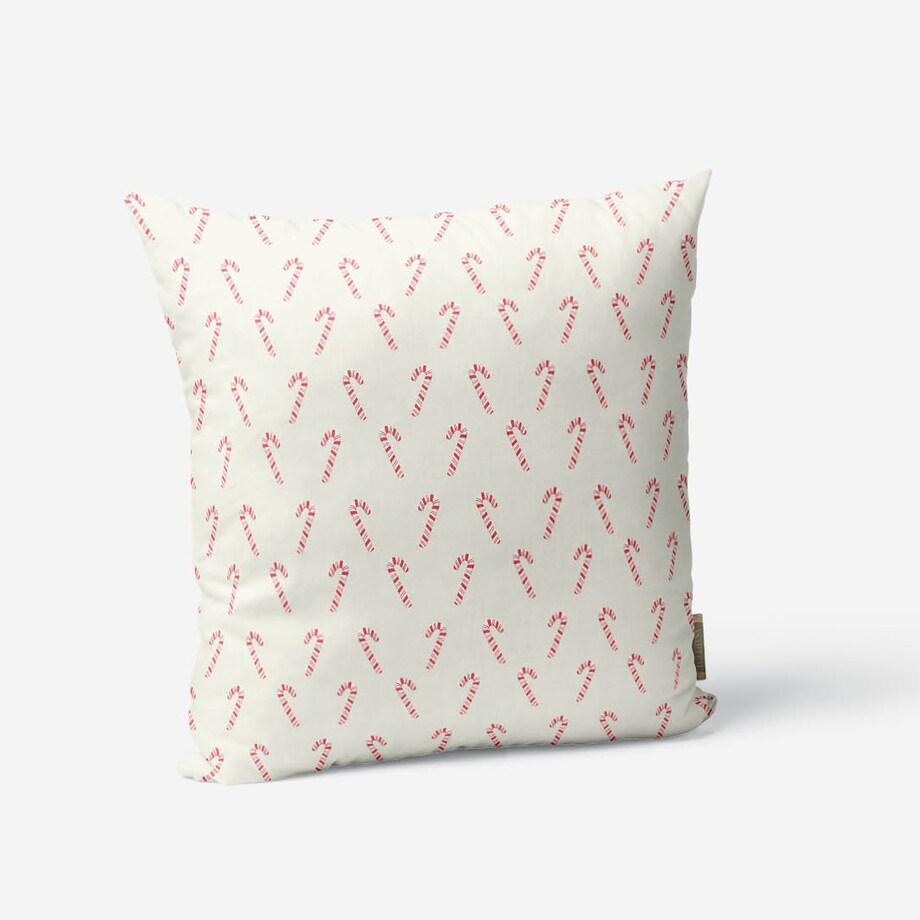 Poduszka świąteczna - Laski cukrowe - beż 45x45 cm