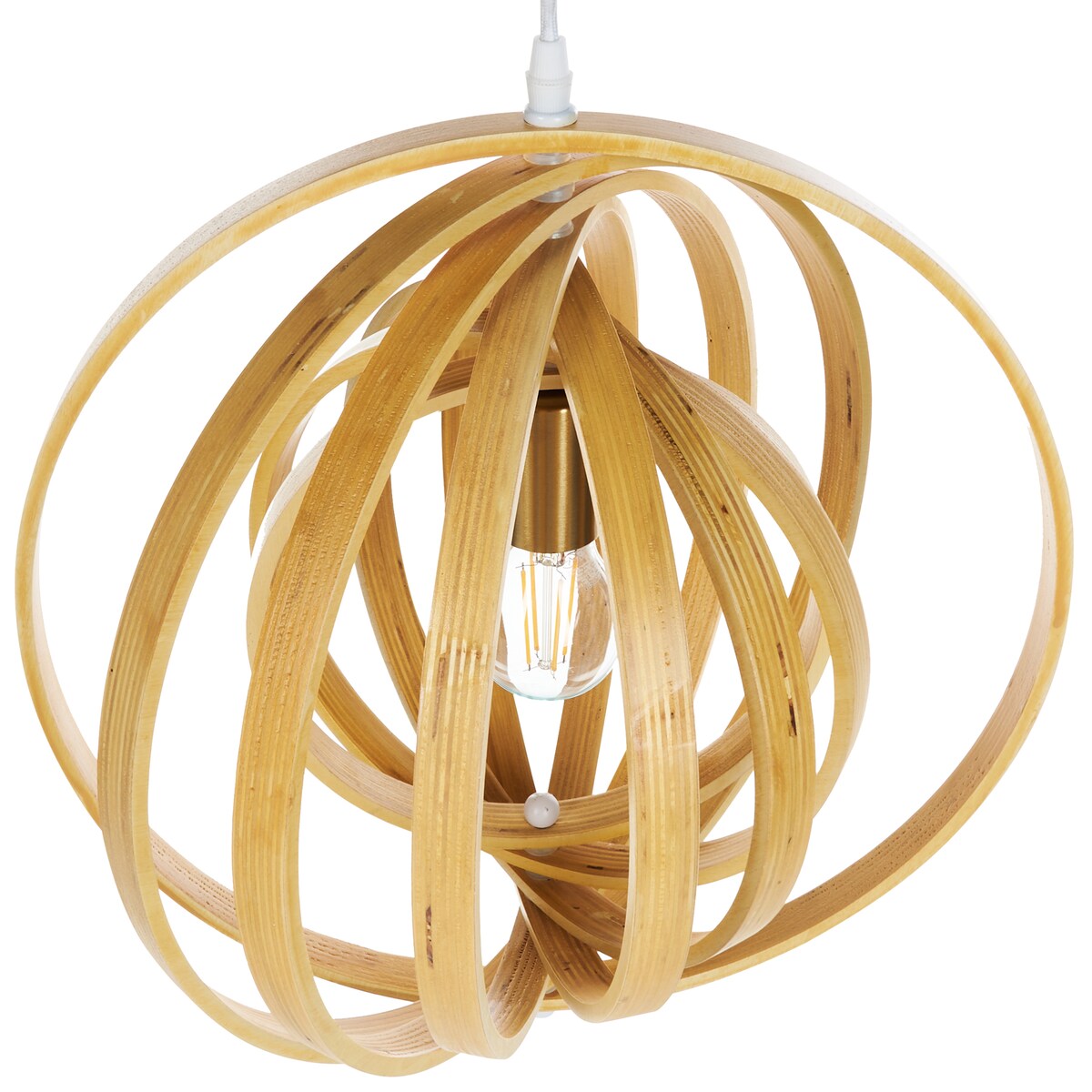Lampa wisząca MURRELL Drewno topolowe Jasnobrązowy