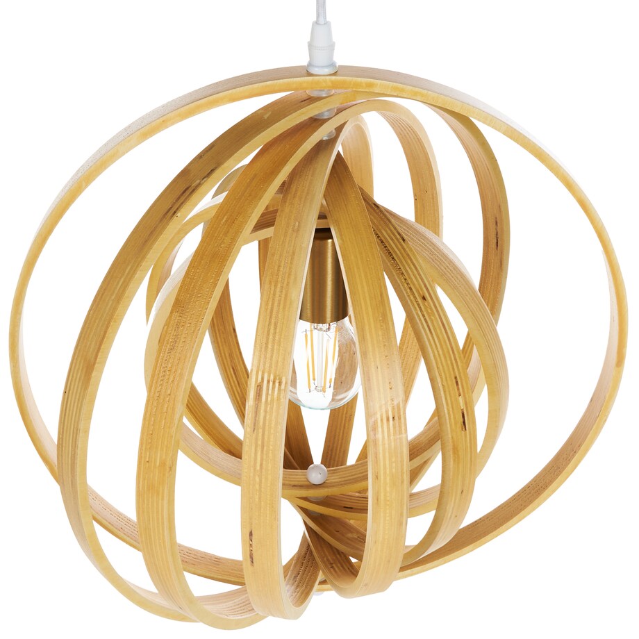 Lampa wisząca MURRELL Drewno topolowe Jasnobrązowy