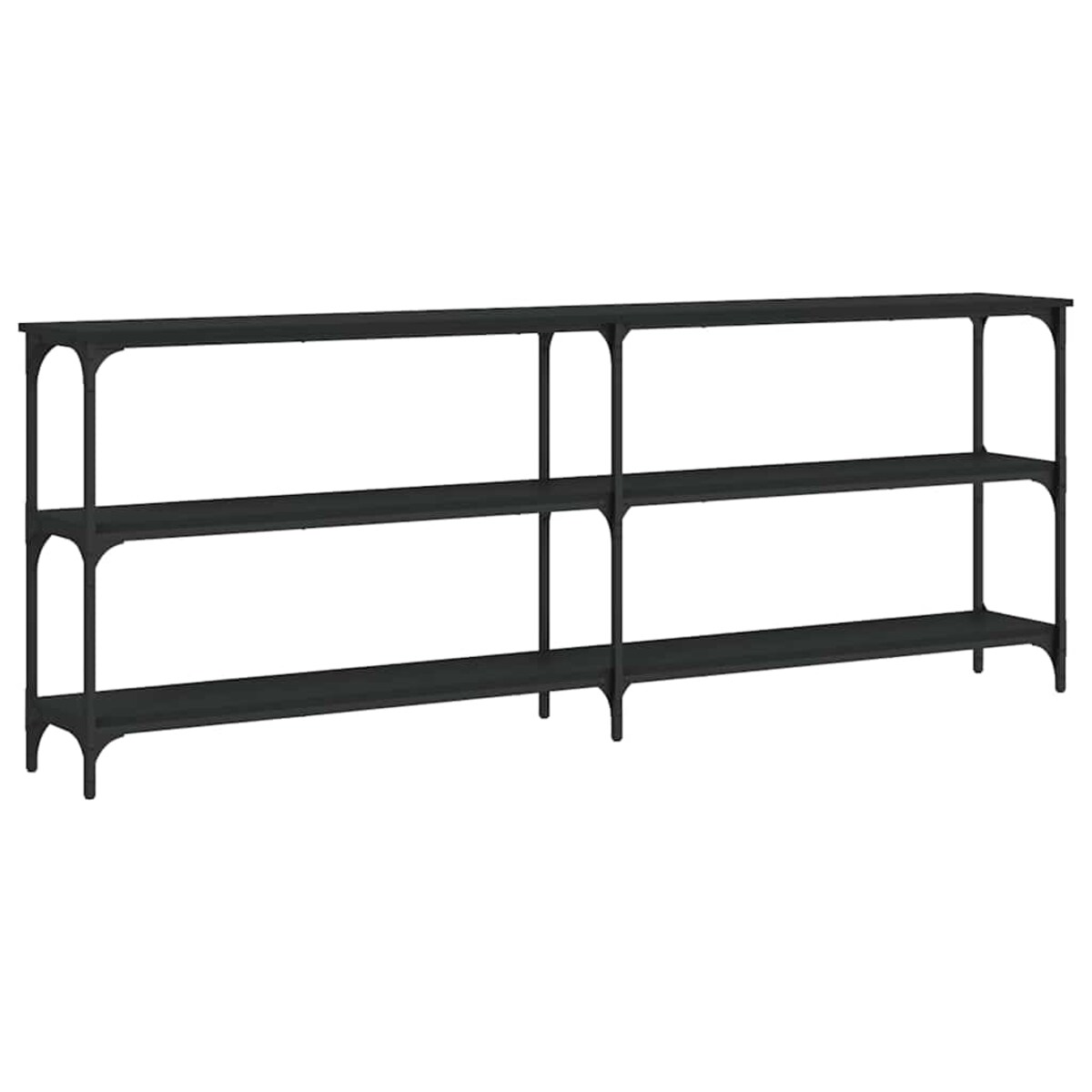 vidaXL Stolik konsolowy, czarny, 200x29x75 cm, materiał drewnopochodny