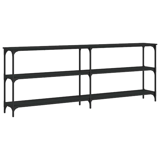 vidaXL Stolik konsolowy, czarny, 200x29x75 cm, materiał drewnopochodny