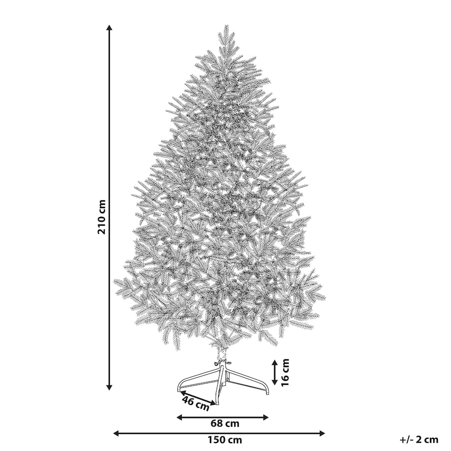 Sztuczna choinka świąteczna FARNHAM 210 cm Niebieski