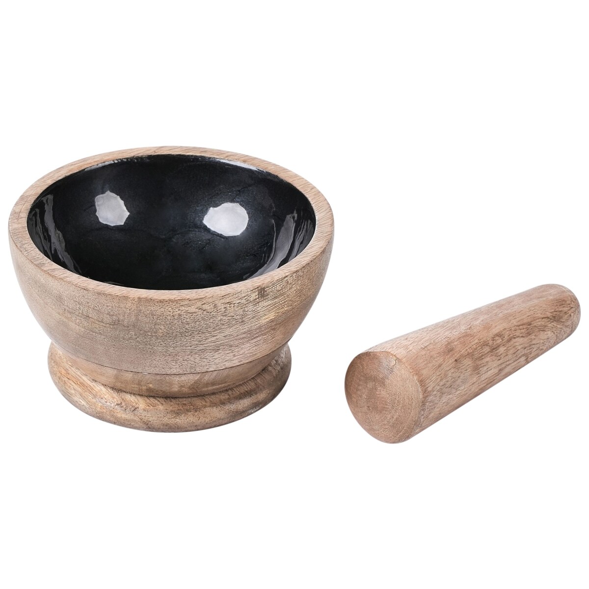 Moździerz z tłuczkiem BANHA Drewno mango Brązowy/ czarny