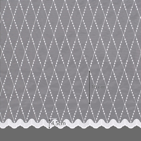 Firana na taśmie 300x245 biały ze wzorem