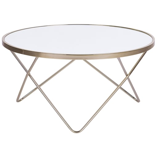 Stolik kawowy biało-złoty MERIDIAN II