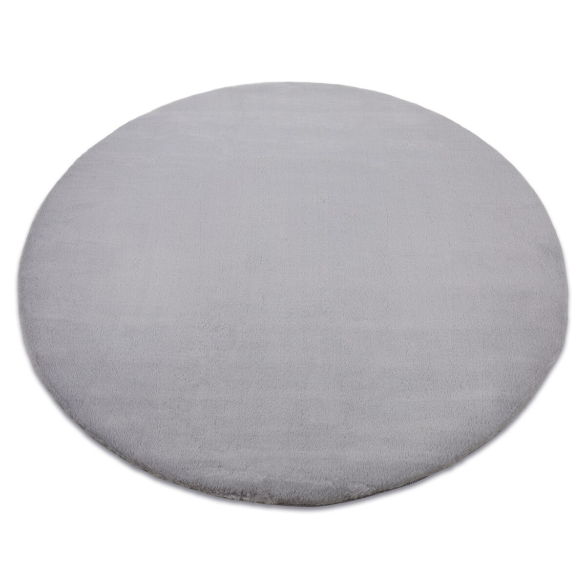 Dywan BUNNY koło srebrny IMITACJA FUTRA koło 140 cm