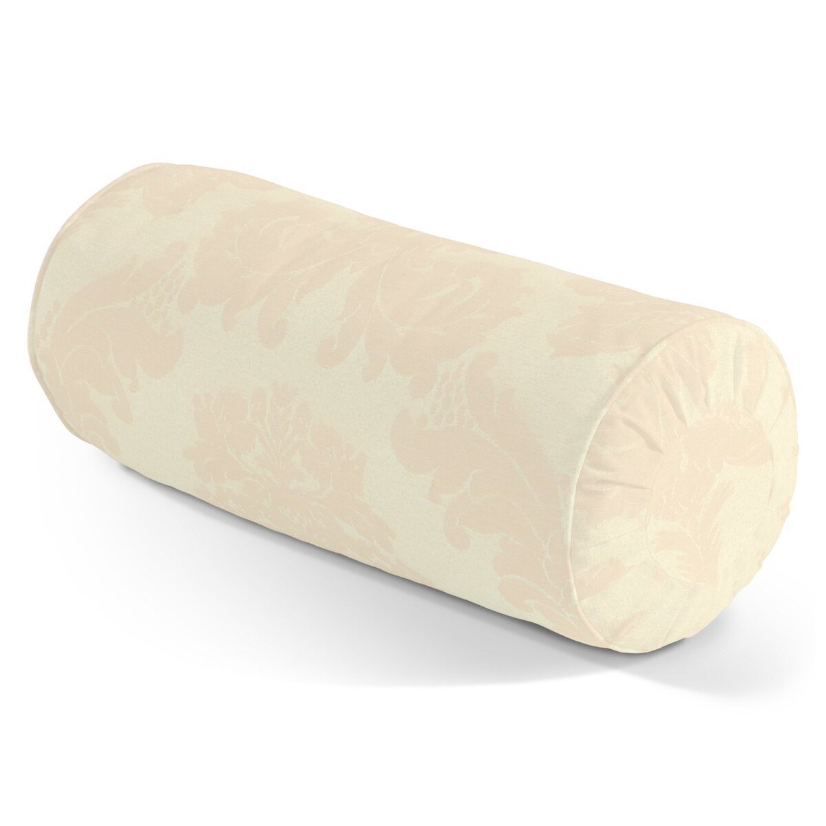 Poduszka wałek z zakładkami, liście akantu na tle ecru, Ø20 x 50 cm, Damasco