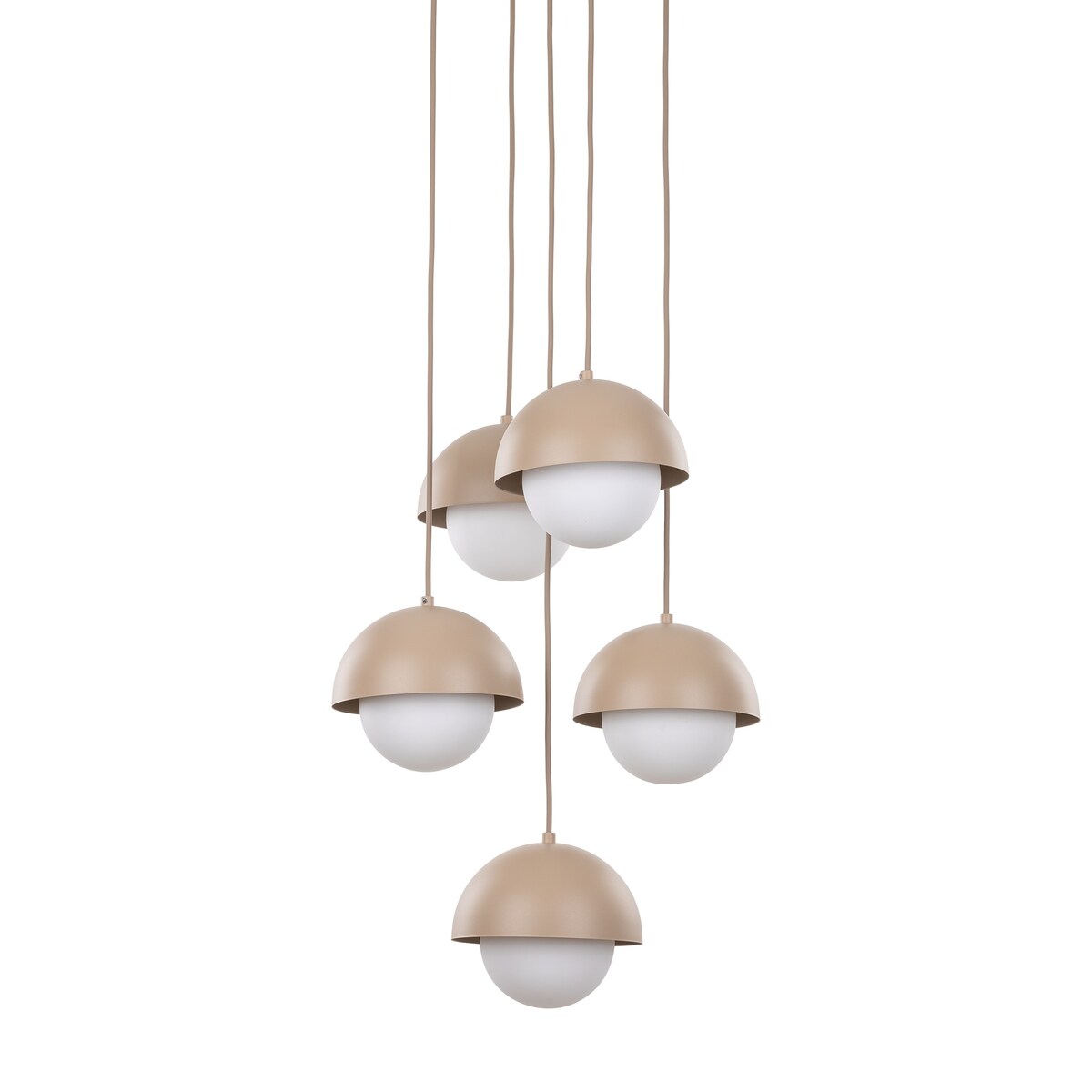 Lampa wisząca TK Lighting BONO 10966 Sabia beżowa 5xG9 regulowana do salonu i jadalni