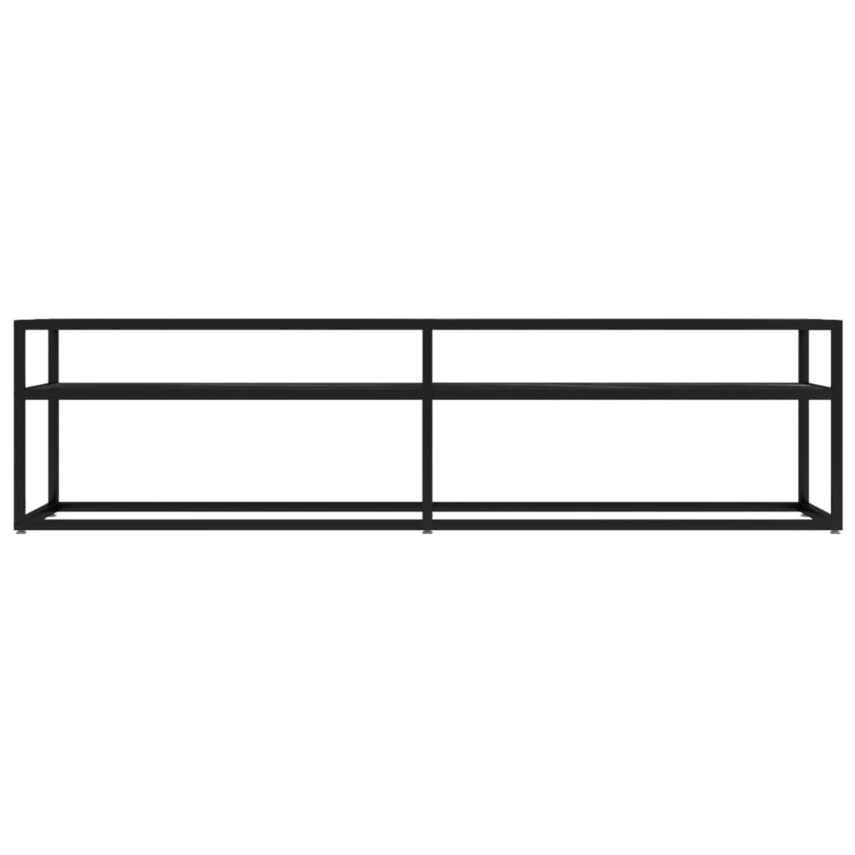 vidaXL Szafka pod TV, czarny marmur, 160x40x40,5 cm, szkło hartowane